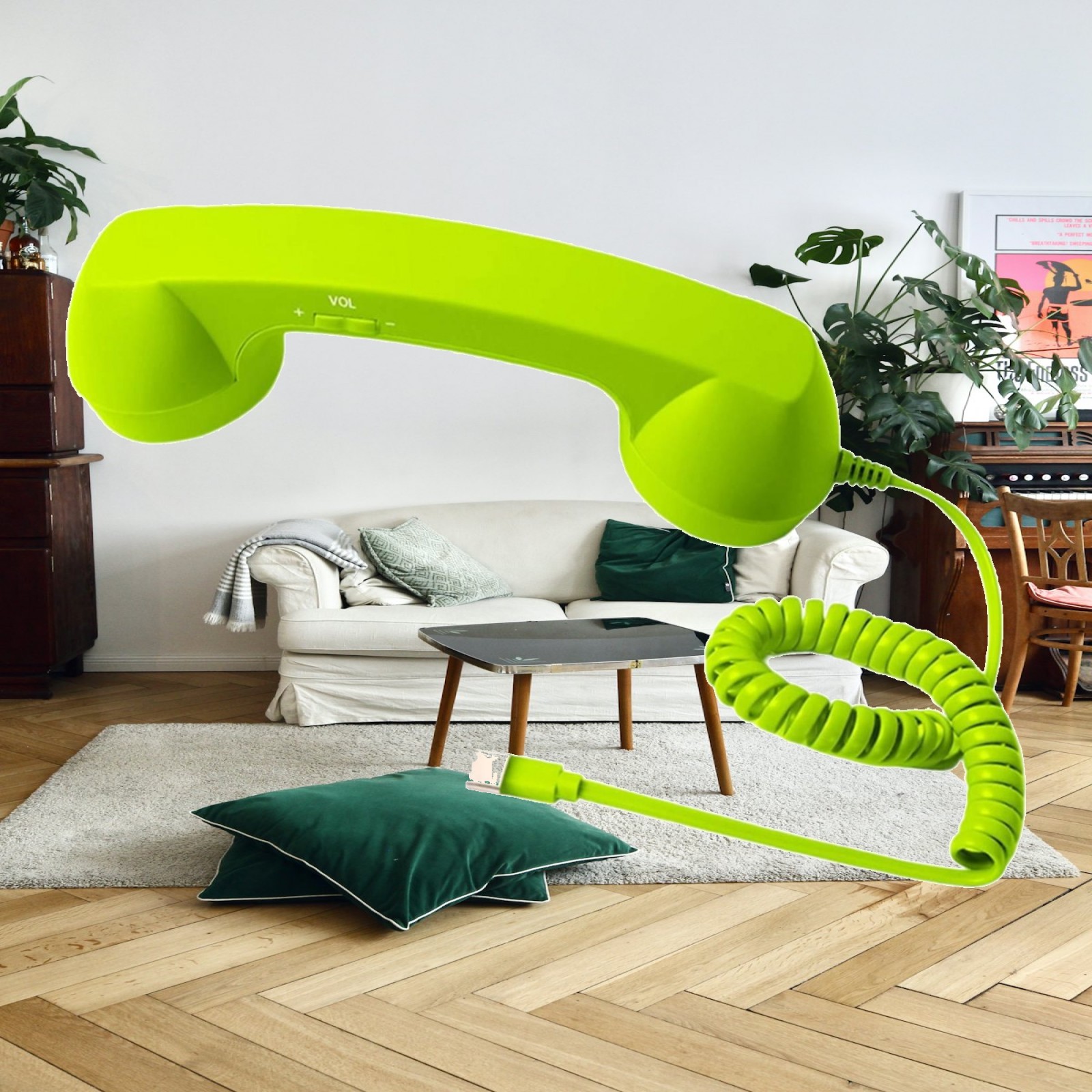 Retro Handset Phone - Ricevitore Telefonico Retrò in Plastica, Stile