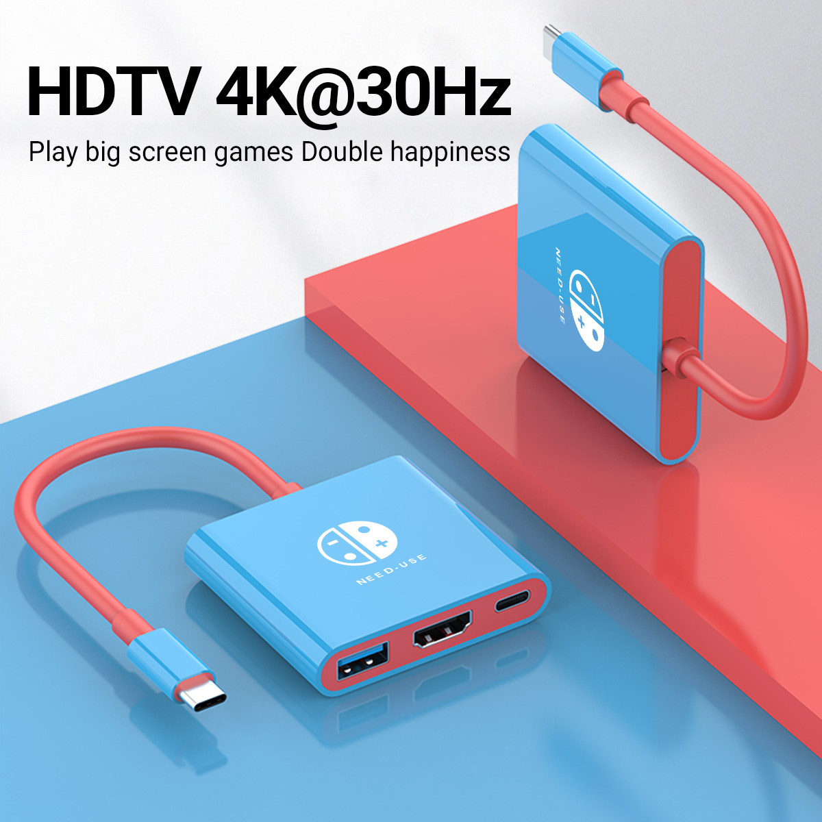 Hdmi Phone Adapter - Hub USB C 3-in-1 con Adattatore