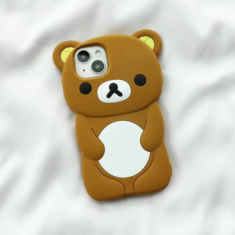 Phone Accessories Unique - Custodia per telefono in silicone Rilakkuma,