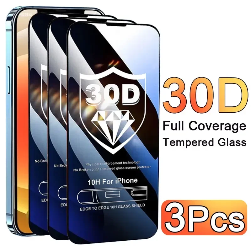 Phone Accessories Unique - 3PCS Custodia protettiva in vetro per