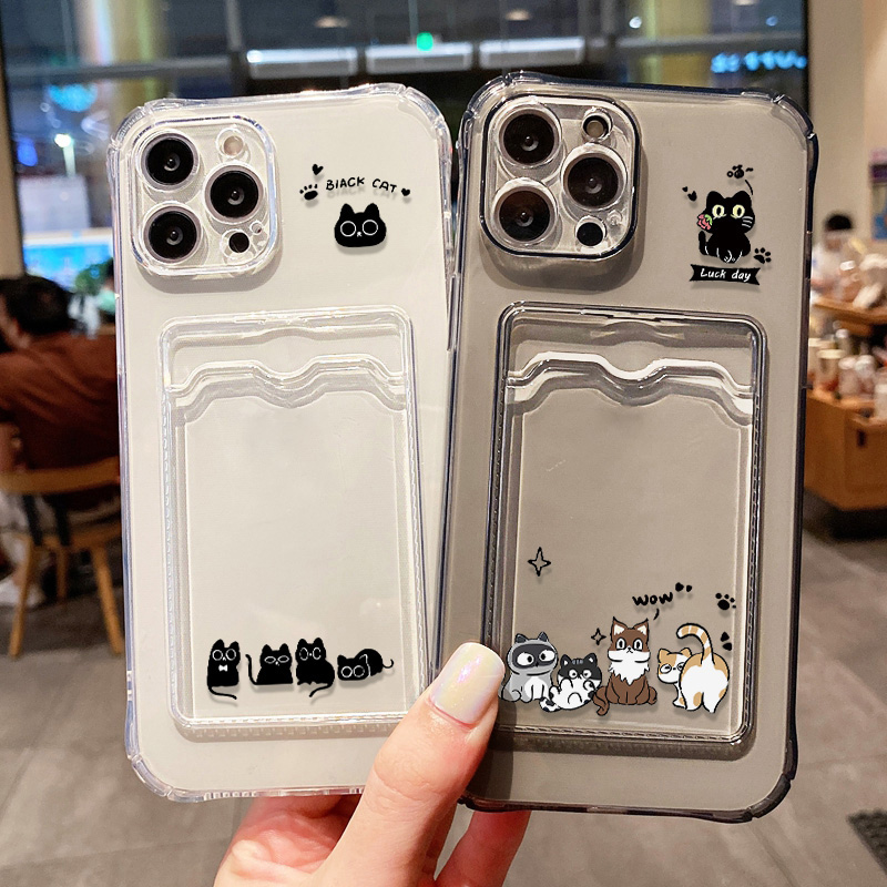 Phone Accessories Case - Custodia per telefono simpatico gatto nero