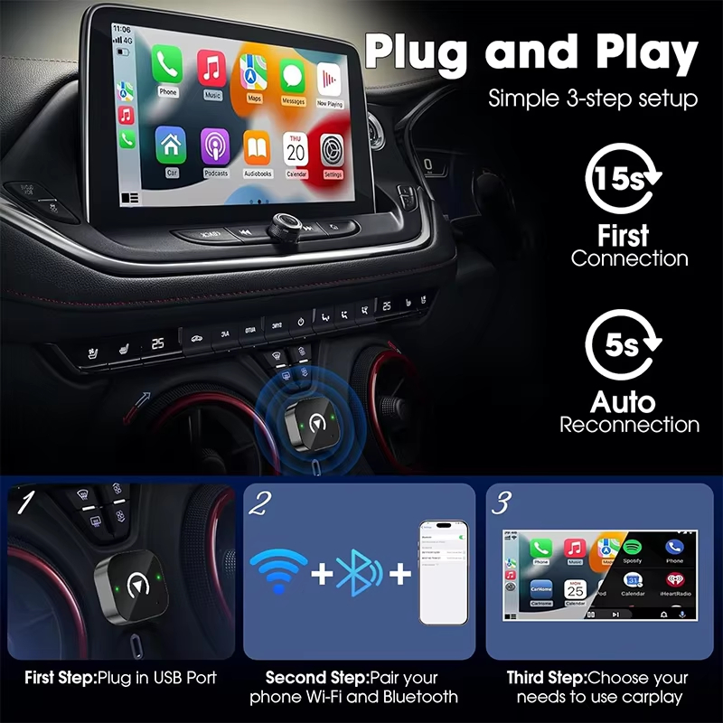 Adattatore CarPlay Wireless 2- - Phone Accessories Unique recensione e prezzo