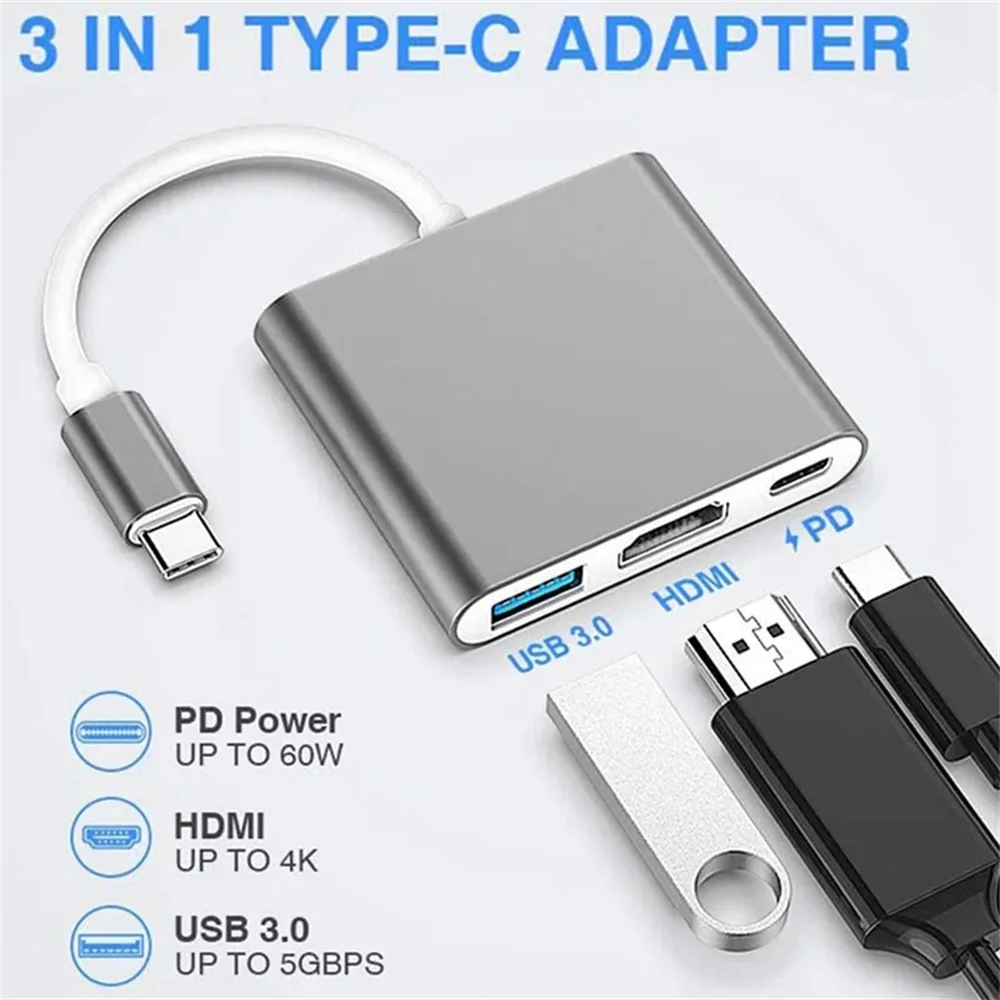 Hub USB C 3-in-1 Adattatore Mu - Hdmi Phone Adapter recensione e prezzo
