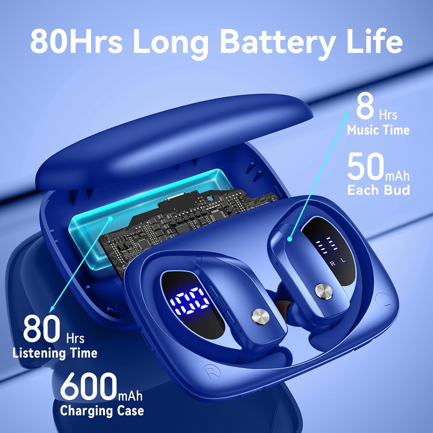 Auricolari Wireless con 80 Ore - Wireless Earbuds Case recensione e prezzo